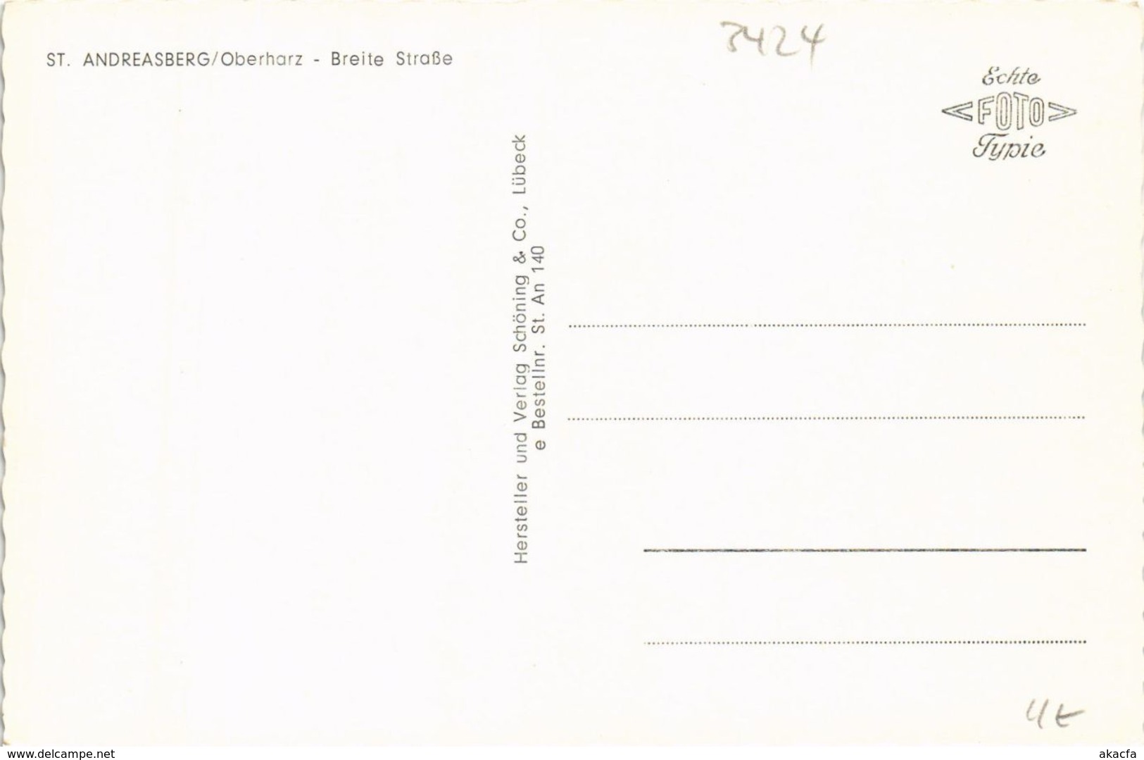 CPA AK St.Andreasberg Breitestrasse GERMANY (955842) - St. Andreasberg