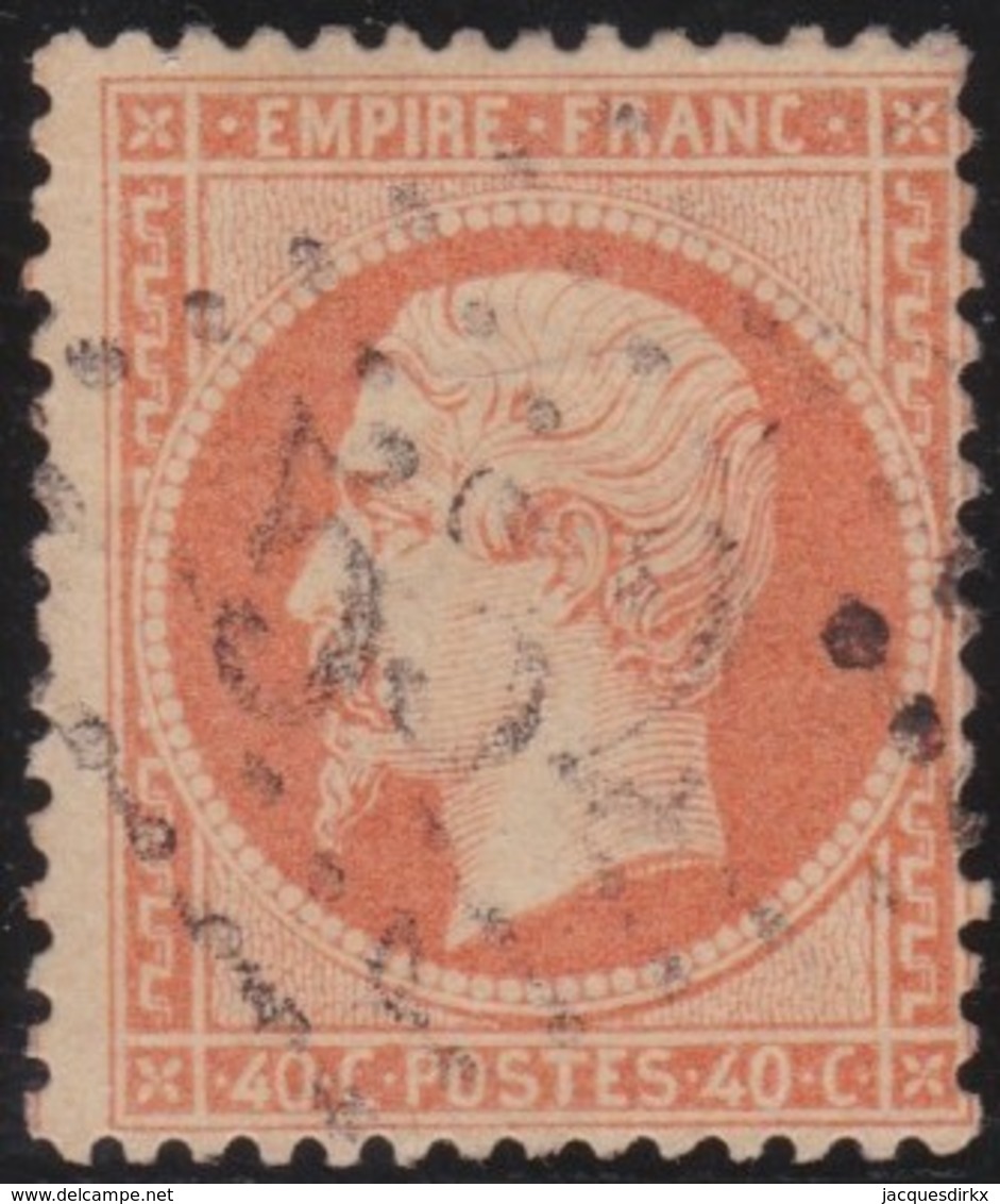 France       .    Yvert    .    23     .         O      .      Oblitéré - 1862 Napoleone III
