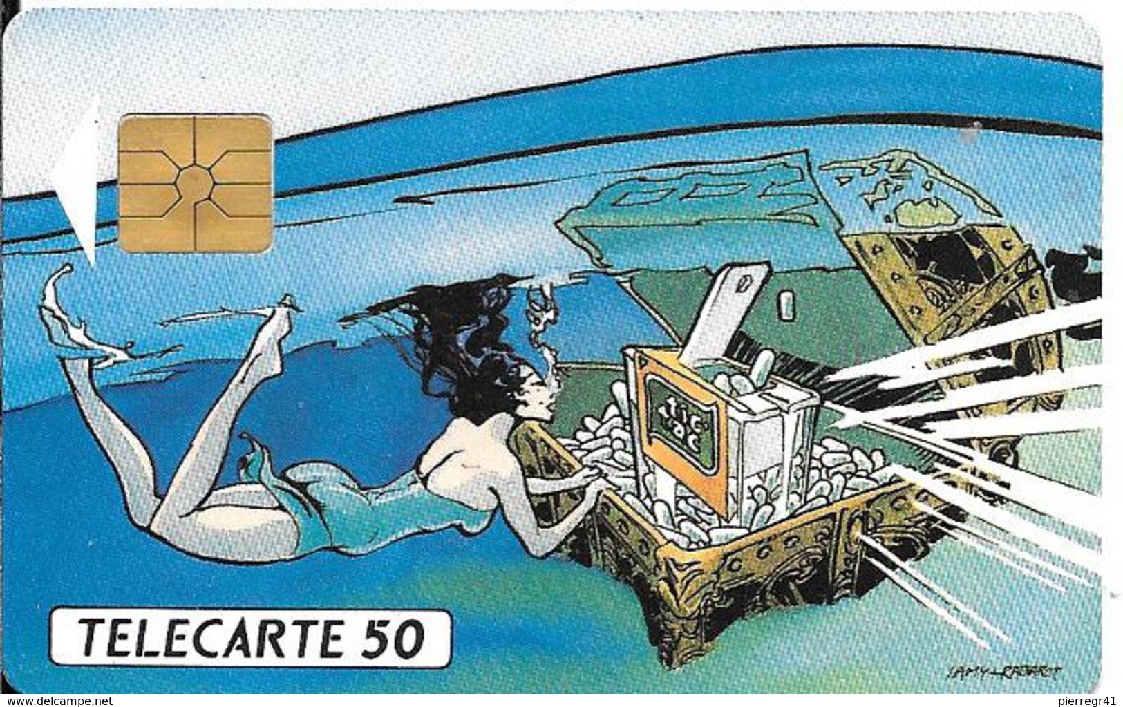 CARTE-PUCE-PRIVEE-PUBLIC- 50U-EN532-GEMA-12/92-TIC TAC LAMY 1-R°Glacé-TBE-LUXE - 50 Unités   