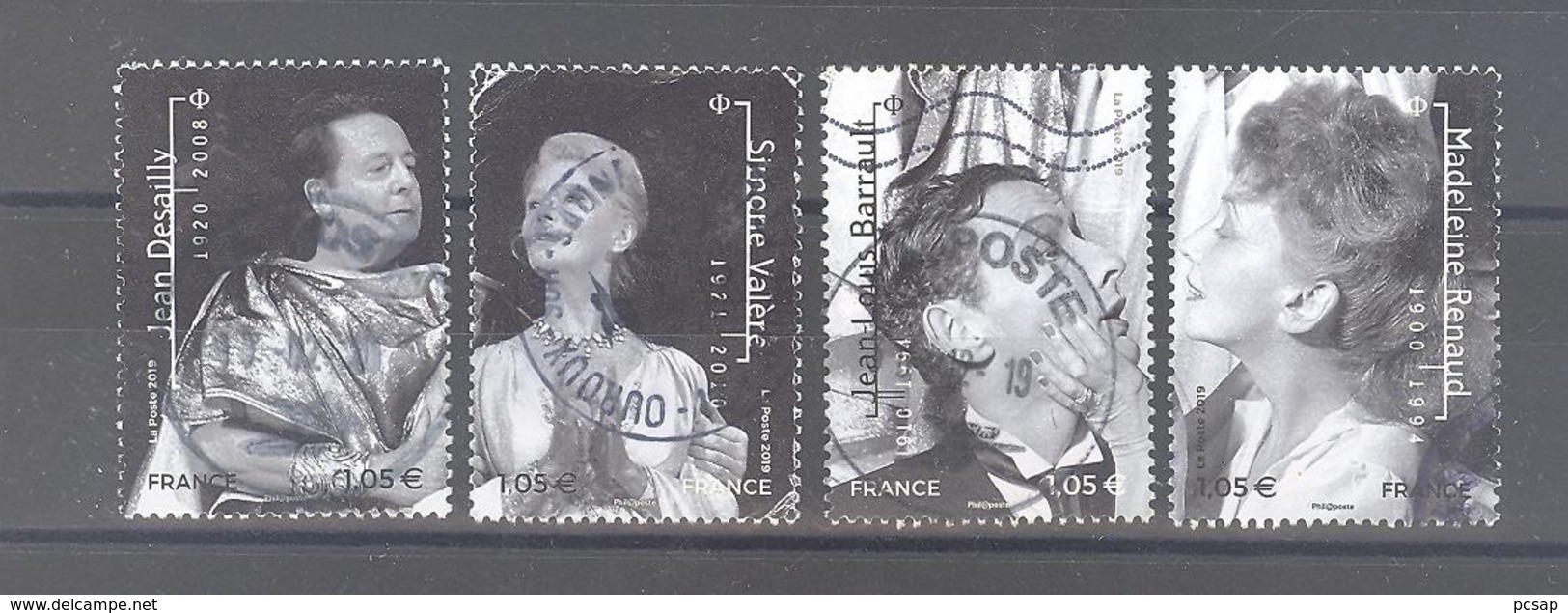 France Oblitérés : Les 4 Timbres Du Bloc "actrices-acteurs" (cachet Rond) - Gebraucht