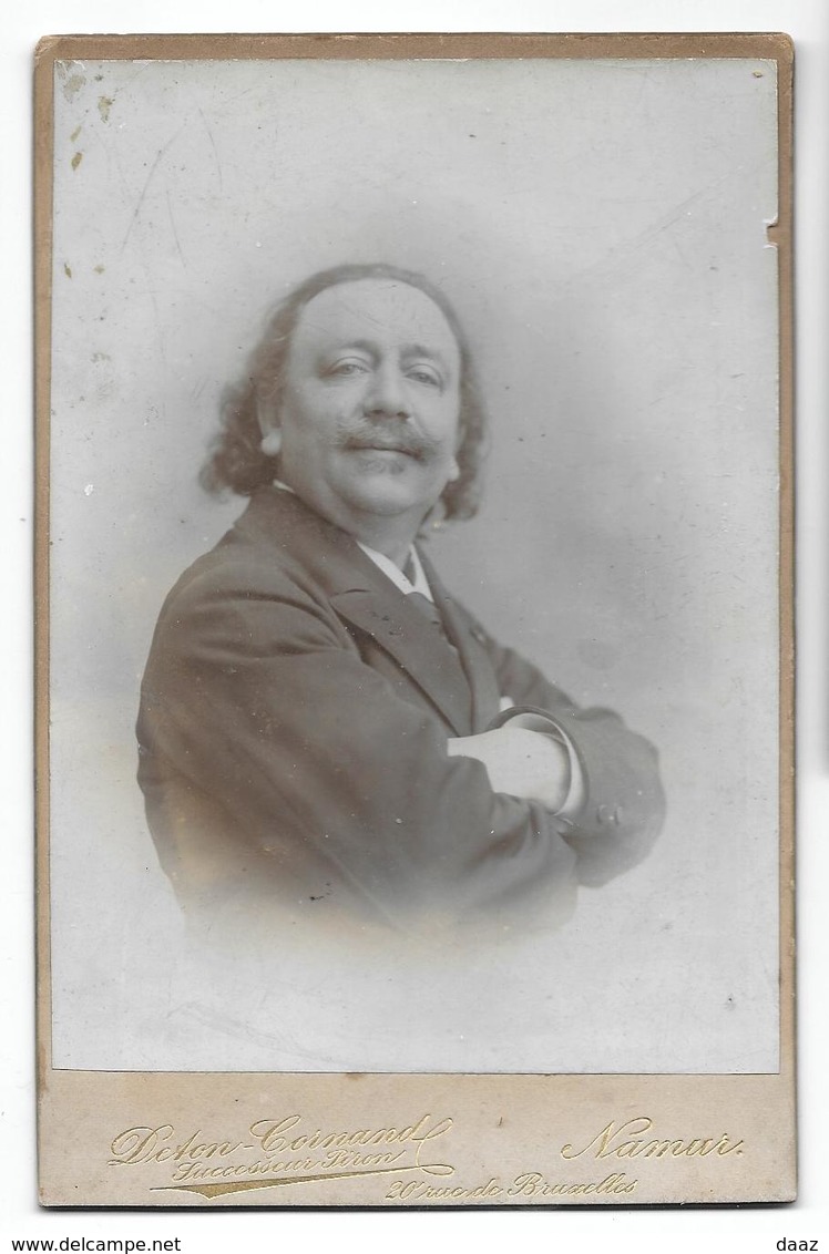 Portrait Du Peintre Artiste Léon Herbo 1850 Templeuve Tournai 1907 Ixelles Photo 10x14 Sur Carton 16,5x10,5 Dehon Namur - Personnes Identifiées