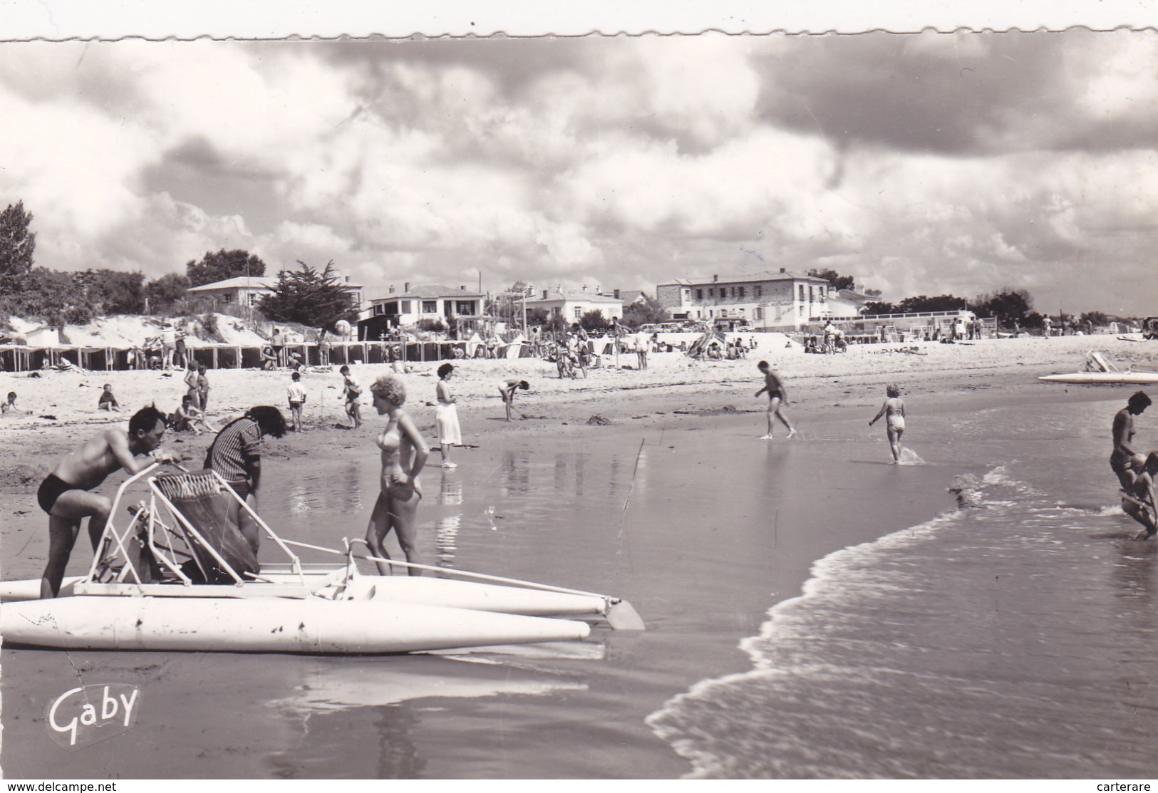 85,VENDEE,LA TRANCHE SUR MER,CARTE PHOTO ARTAUD,HOTEL,PLAGE,PEDALO - La Tranche Sur Mer