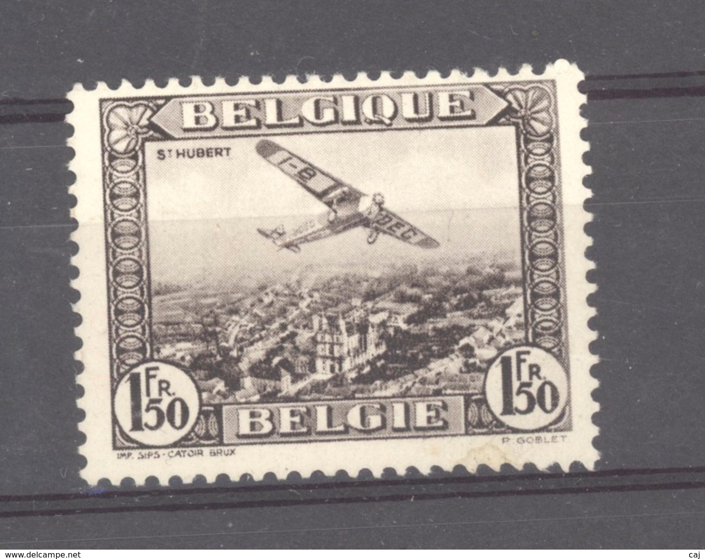 Belgique  -  Avion  :  Yv  2  * - Postfris