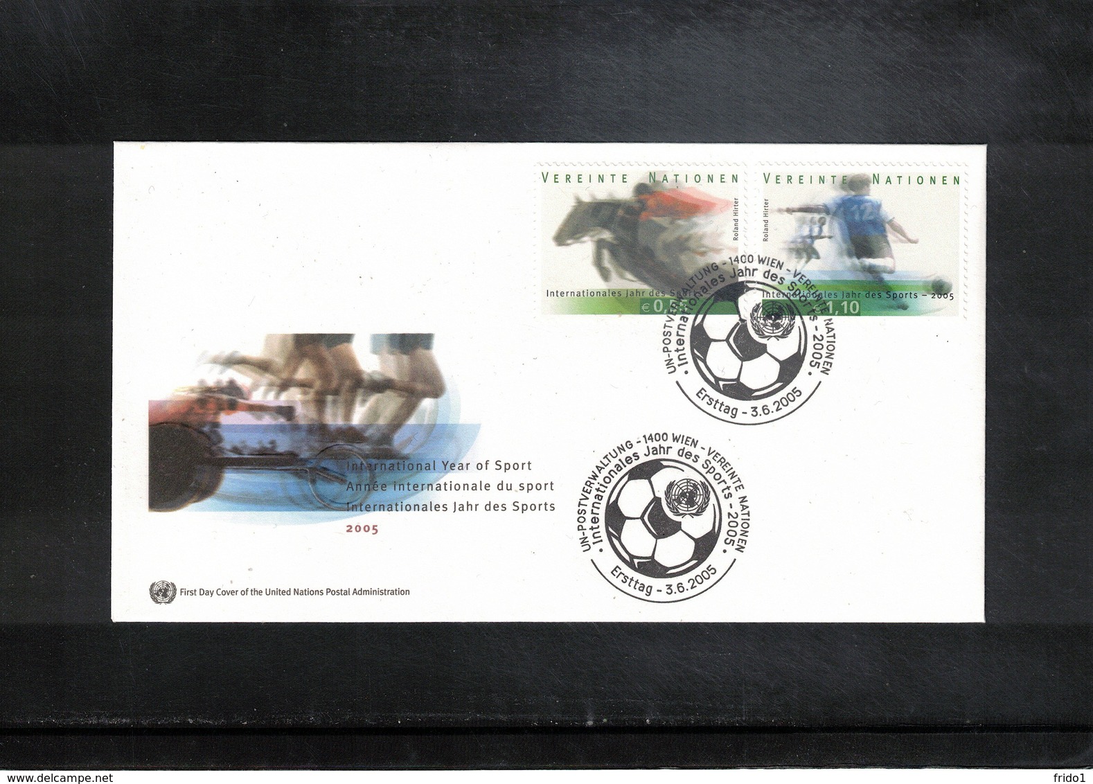 UNO Wien 2005 International Year Of Sports FDC - Reitsport