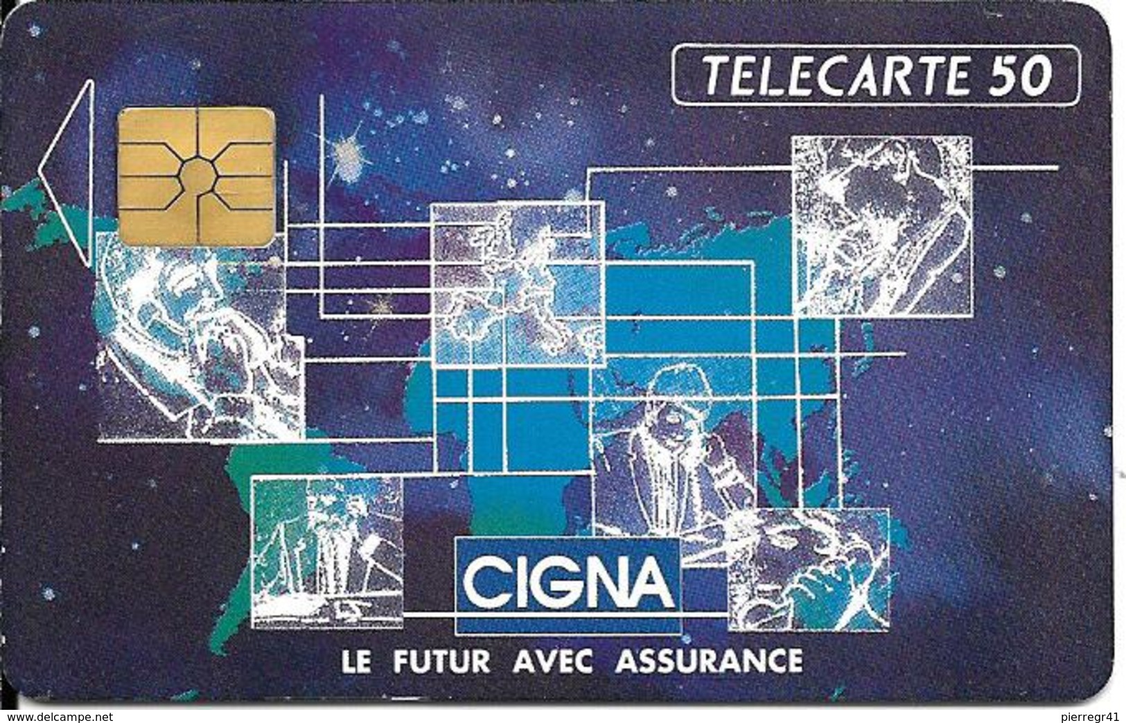 CARTE-PUCE-PRIVEE-PUBLIC- 50U-EN541-GEMA-12/92-CIGNA-V° Série A-R° Glacé--Utilisé-TBE-LUXE - 50 Unités   