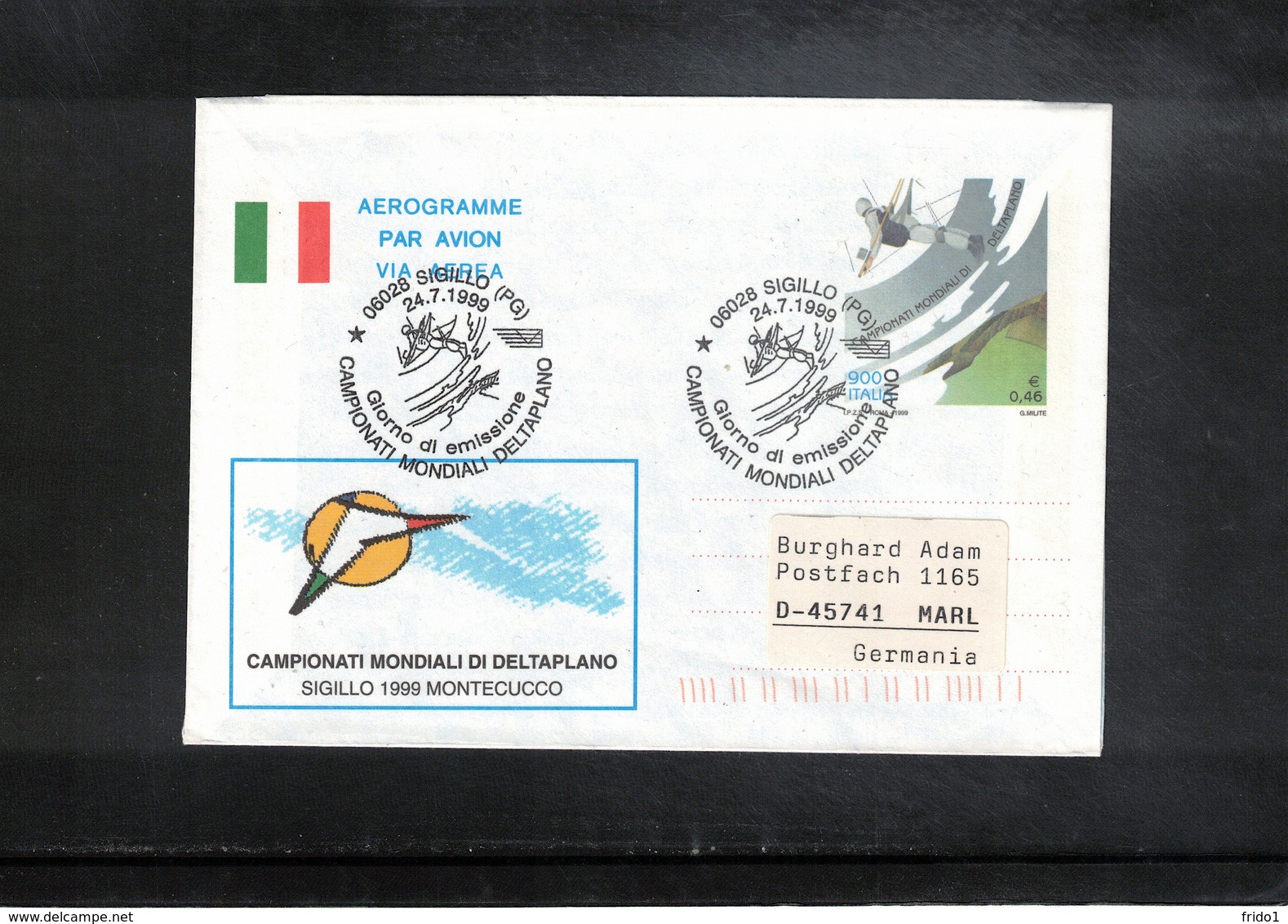 Italia / Italy 1999 Hang Gliders World Championship Interesting Cover - Sonstige & Ohne Zuordnung