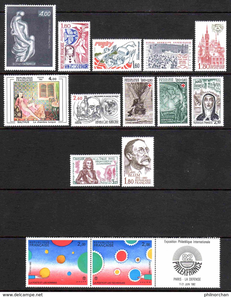 France 1982 Année Complète Neuve** (sauf N°2186 Et 2191/92)  Ex N°2    TB     19,30 €  (cote 98 €   71 Valeurs) - 1980-1989