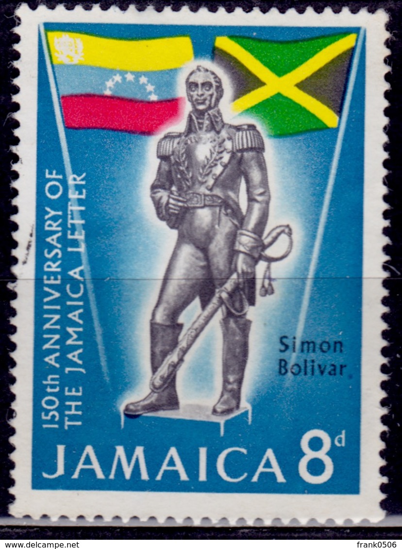 Jamaica, 1966, 100th Anniversary Of The Jamaica Letter, 8p, Sw#263, Used - Giamaica (1962-...)