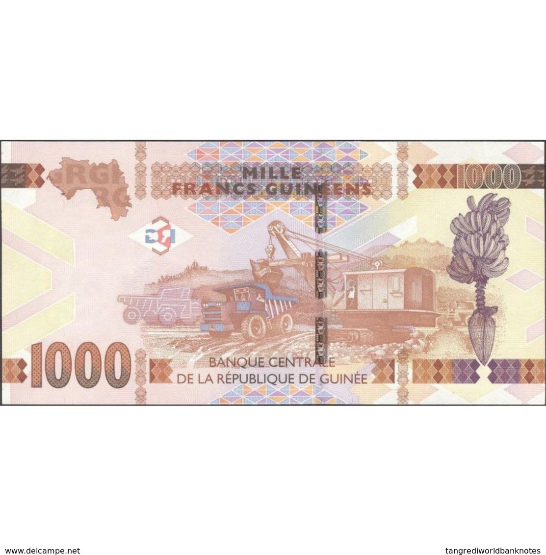 TWN - GUINEA 48a - 1000 1.000 Francs 2015 Prefix BH UNC - Guinea