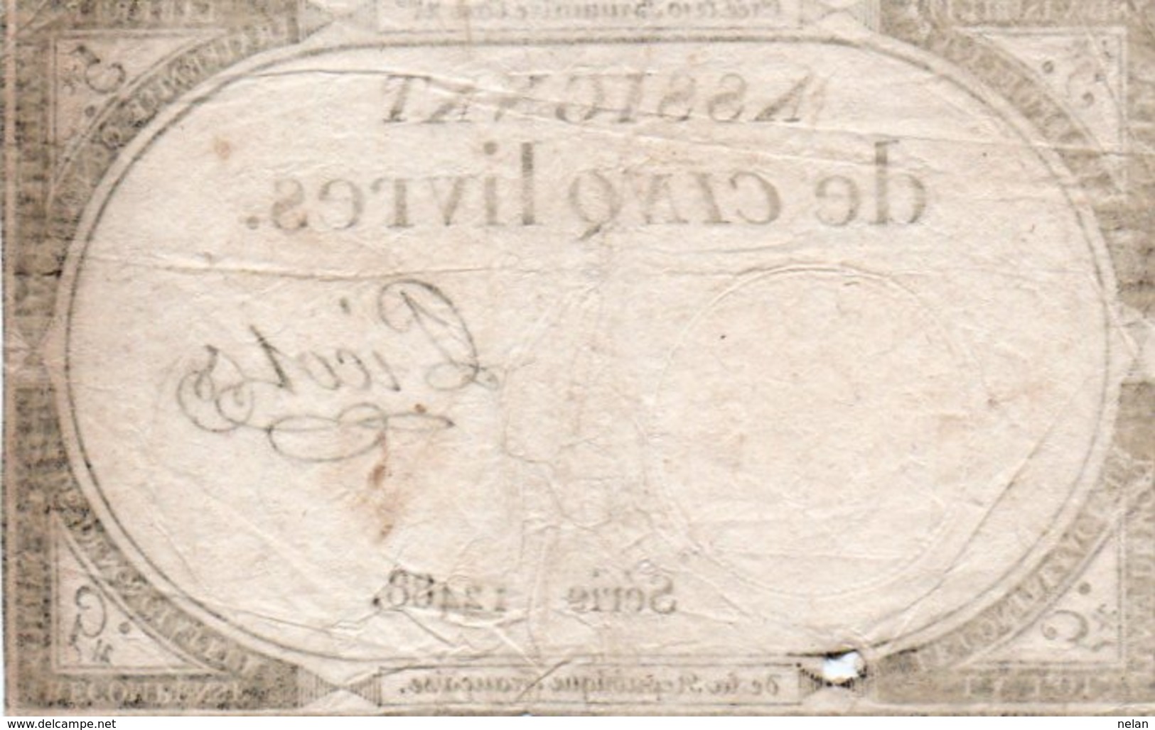 FRANCIA  ASSIGNAT 5 LIVRES 1793 P-A-76 - ...-1889 Anciens Francs Circulés Au XIXème