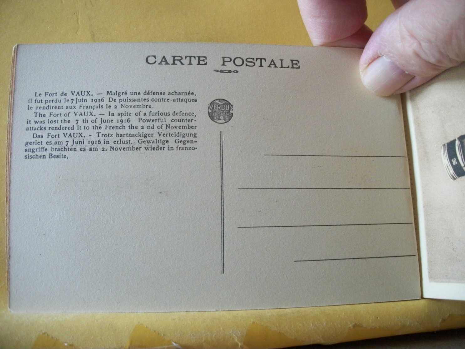 55 2789. CARNET DE 16 CPA SUR LE FORT DE VAUX DANS LA MEUSE - Autres & Non Classés