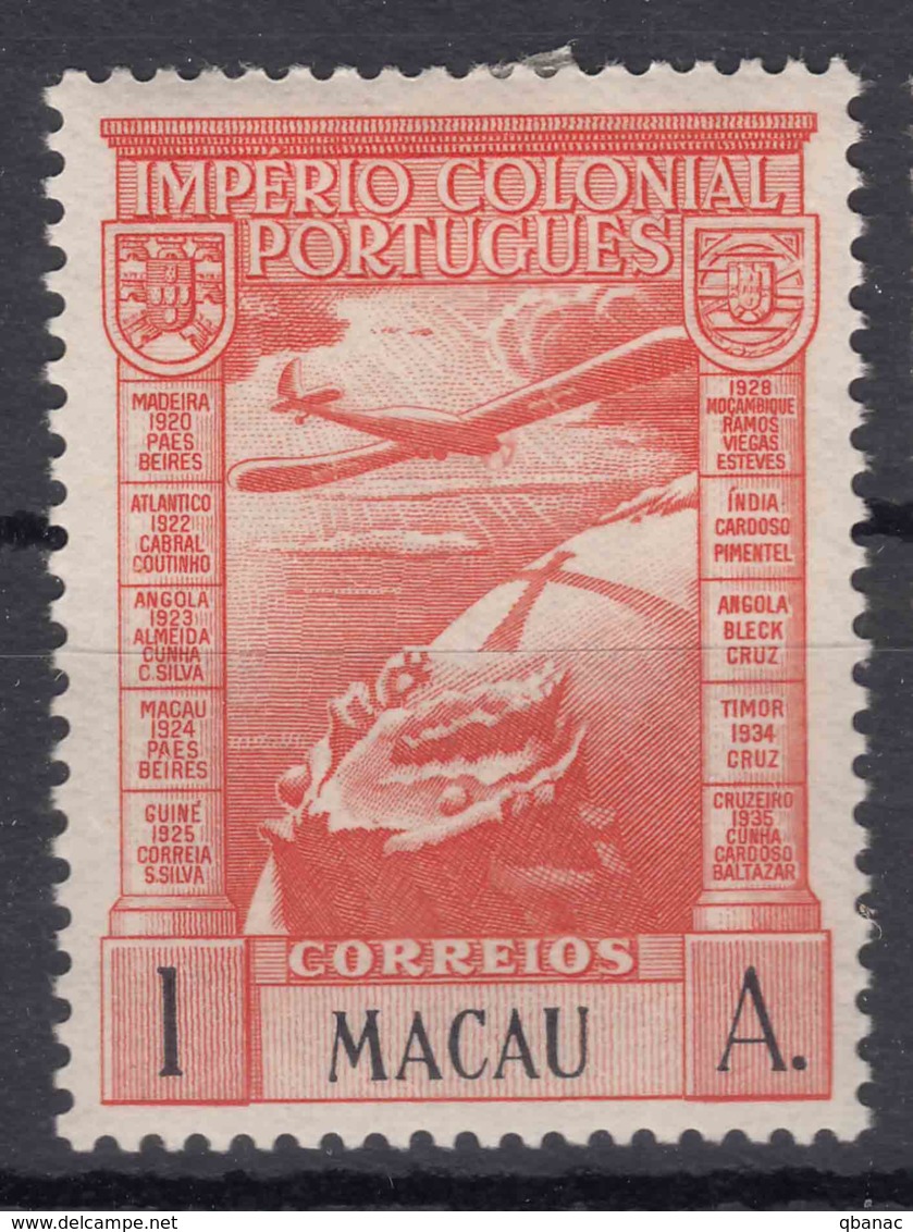 Portugal Macao Macau 1938 Airmail Mi#317 Mint Hinged - Ungebraucht