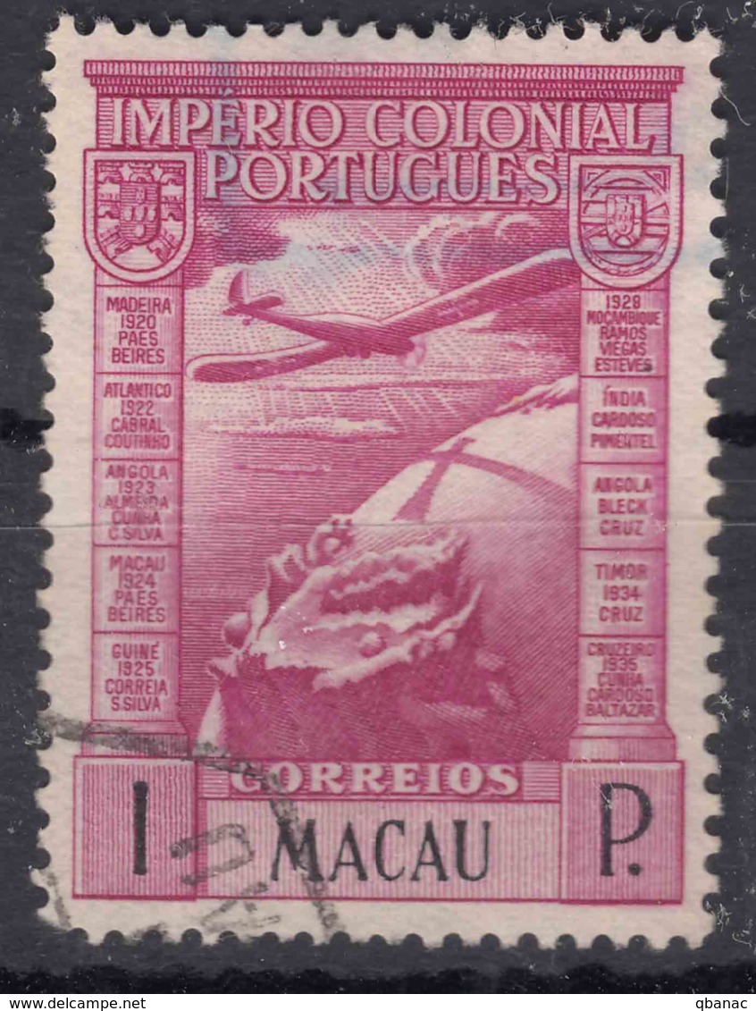 Portugal Macao Macau 1938 Airmail Mi#325 Used - Used Stamps