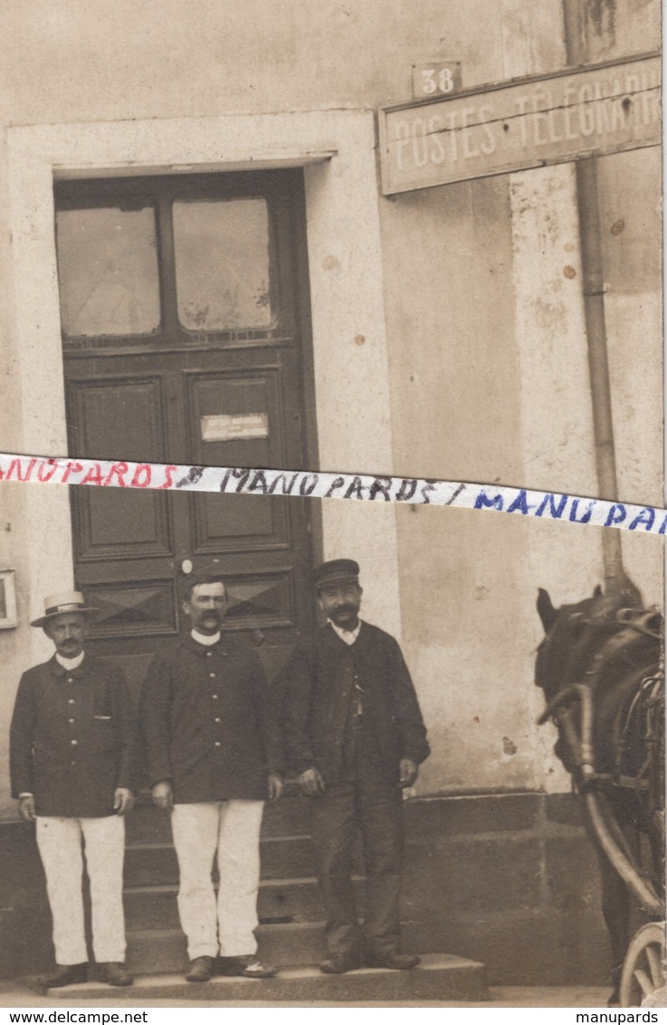 28 NOGENT LE ROTROU / CARTE PHOTO / 1911 / POSTE / PERSONNEL DES POSTES / FACTEURS