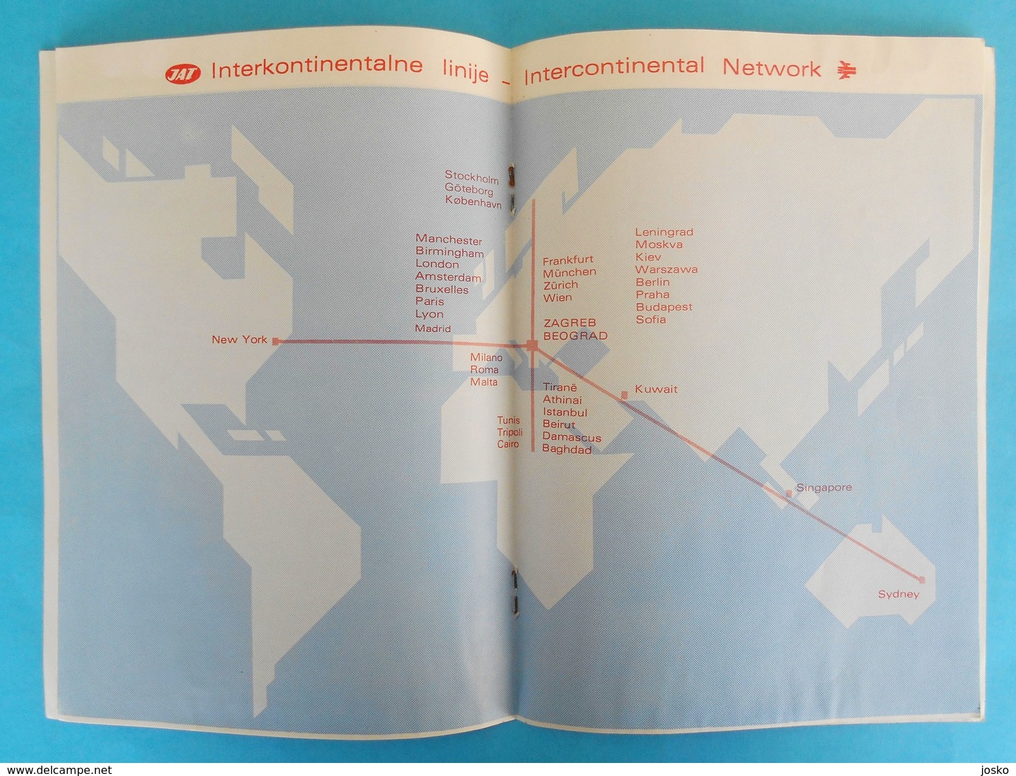 YUGOSLAV AIRLINES (JAT) - Original Vintage Timetable WINTER 1978. - Tijdstabellen