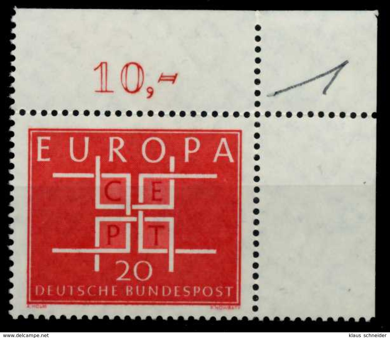 BRD 1963 Nr 407 Postfrisch ECKE-ORE X8EF632 - Unused Stamps