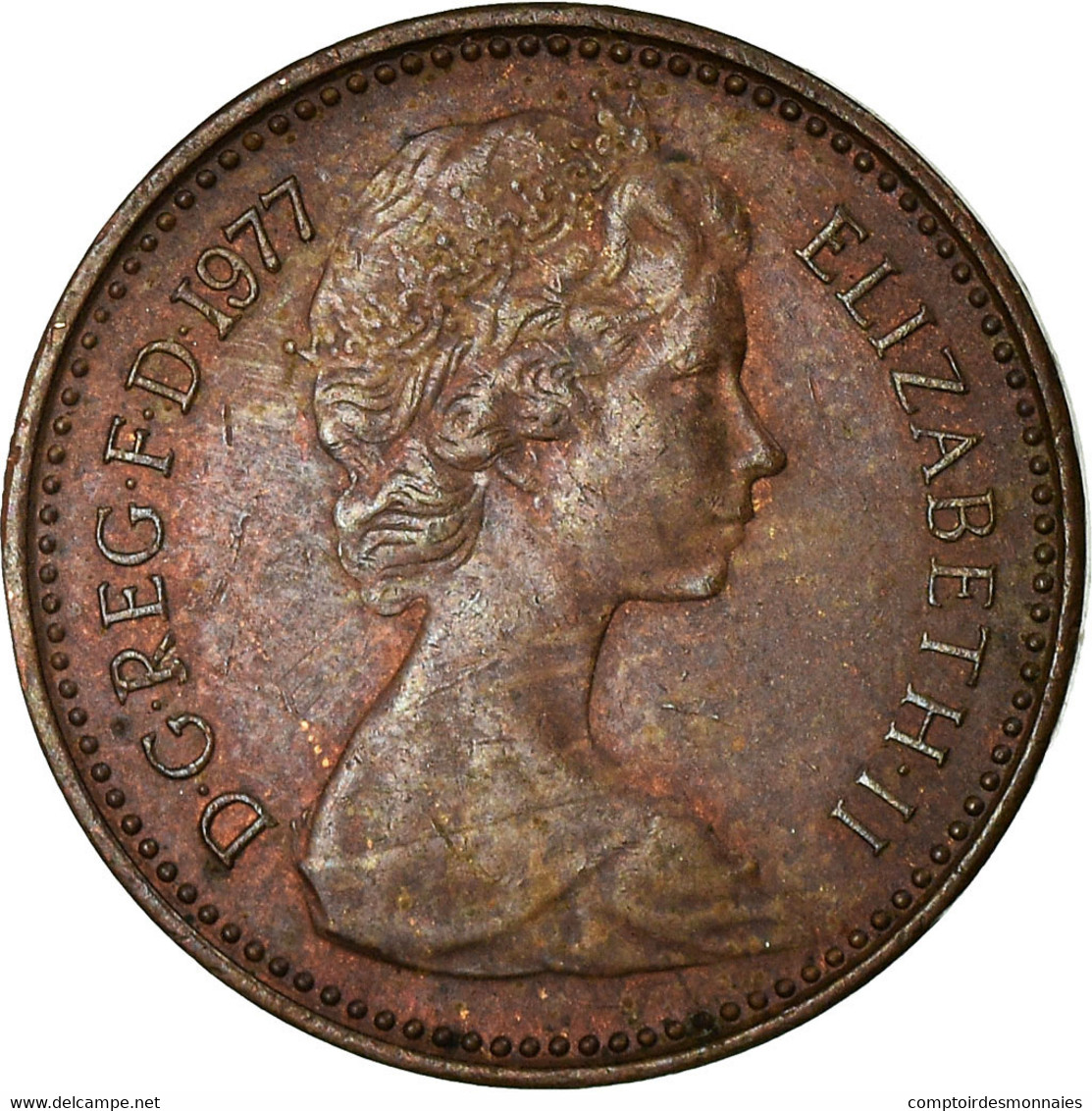 Monnaie, Grande-Bretagne, Elizabeth II, 1/2 New Penny, 1977, TB+, Bronze, KM:914 - 1/2 Penny & 1/2 New Penny