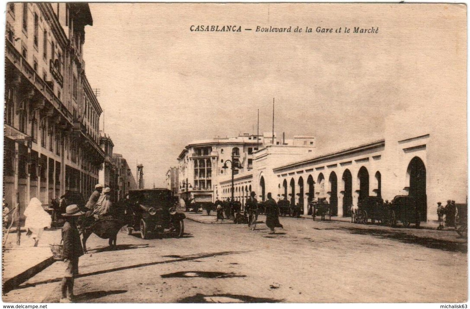 3XM 710 CPA - CASABLANCA - BOULEVARD DE LA GARE ET LE MARCHE - Casablanca