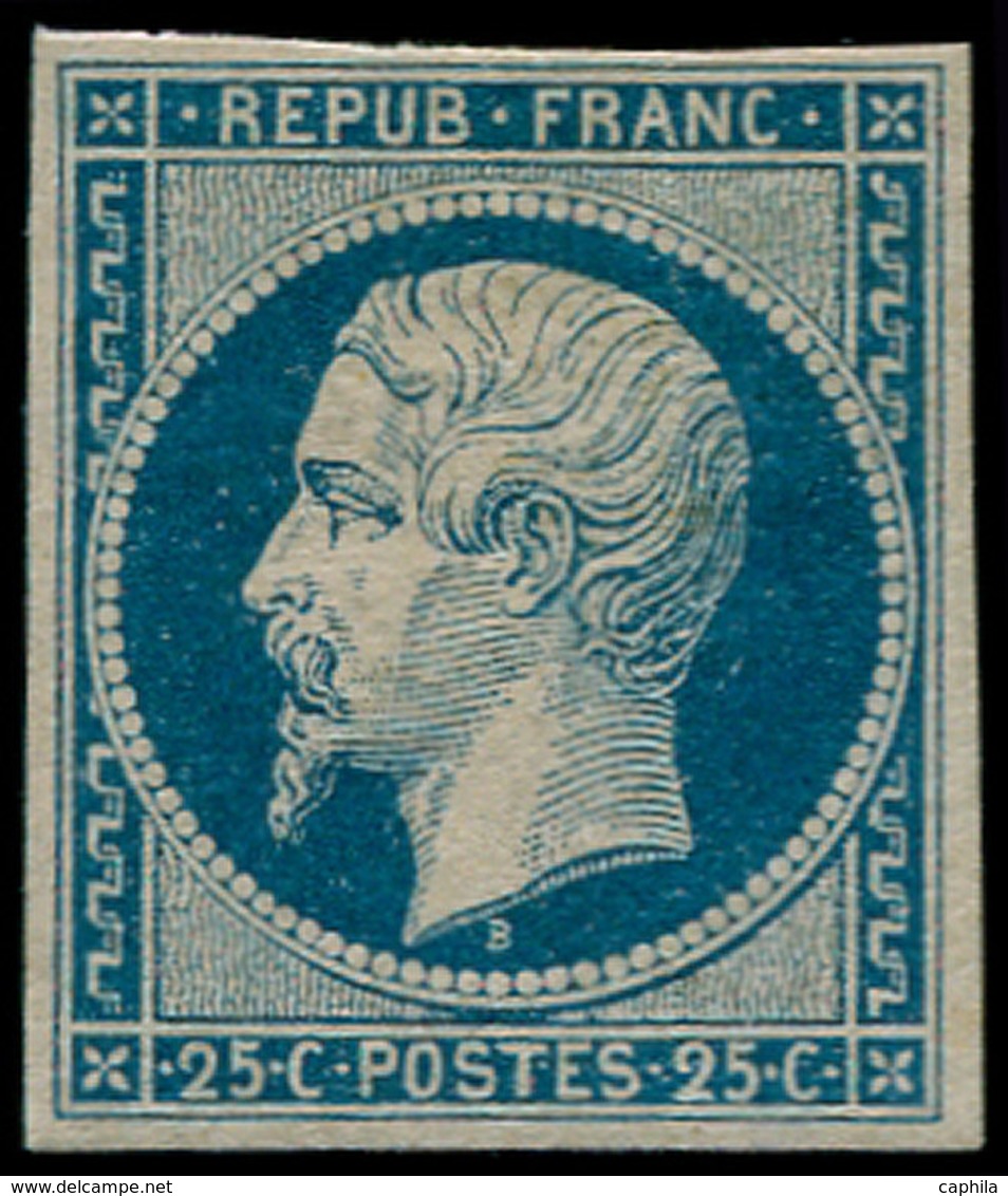 * FRANCE - Poste - 10, Signé Calves Et Baudot: 25c. Bleu - 1849-1850 Cérès