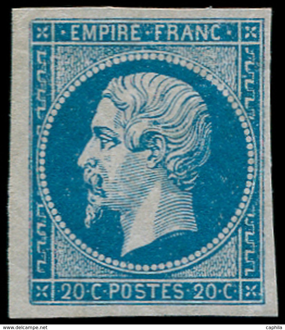 ** FRANCE - Poste - 14A, Type I, Certificat Behr: 20c. Bleu - 1849-1850 Ceres