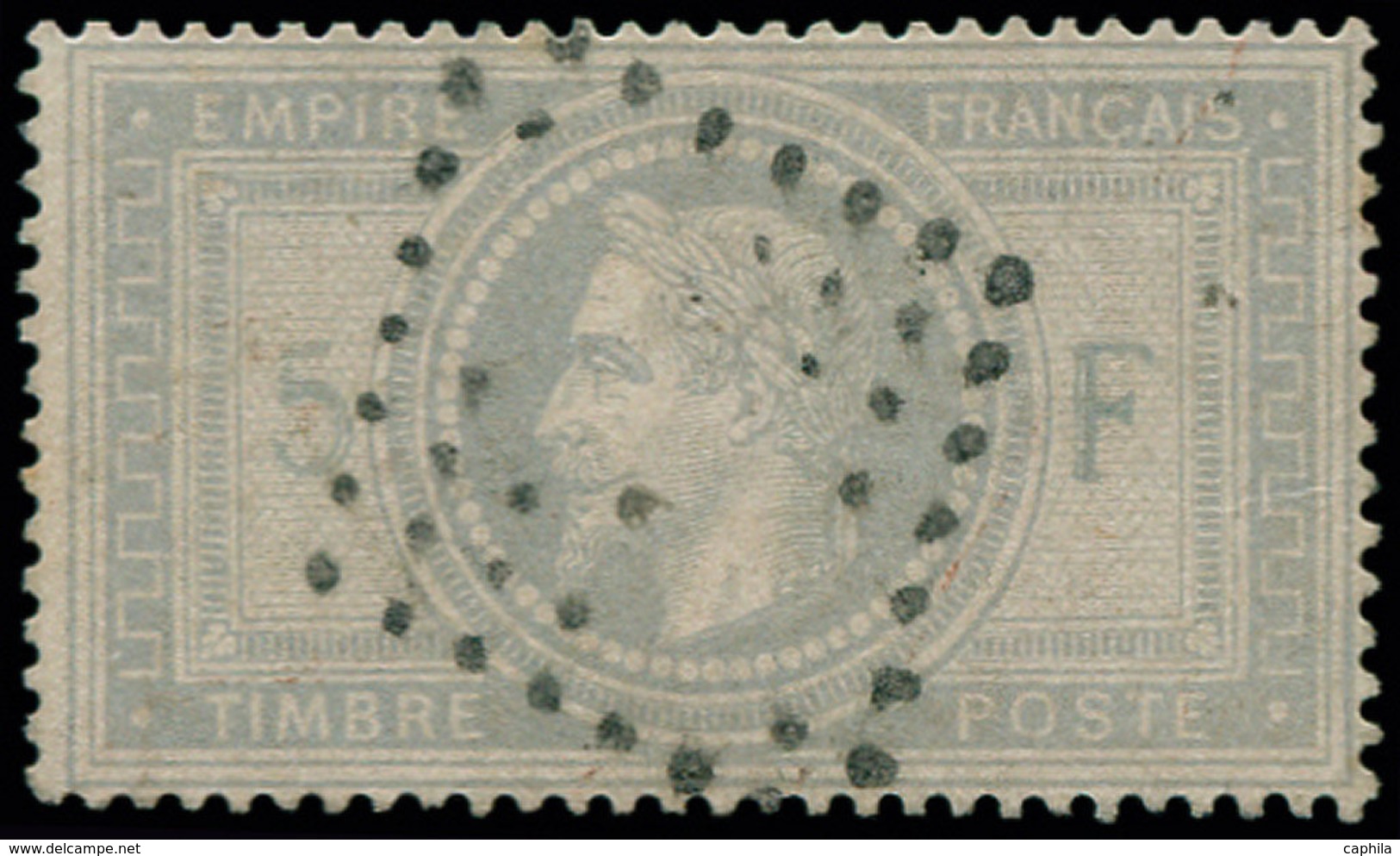 O FRANCE - Poste - 33, 5f. Violet-gris - 1849-1850 Cérès