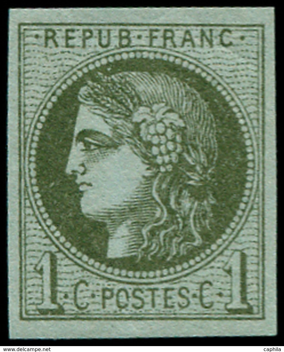 ** FRANCE - Poste - 39A, Report I: 1c. Olive - 1849-1850 Ceres