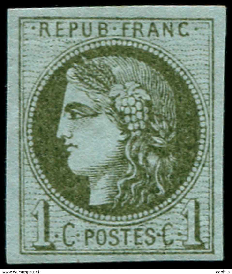 * FRANCE - Poste - 39B, Report II: 1c. Olive - 1849-1850 Cérès