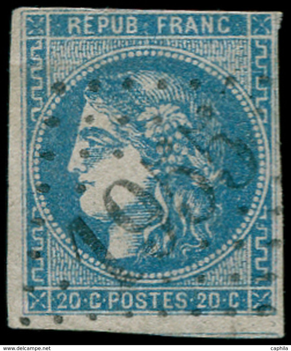 O FRANCE - Poste - 46Ad, Type III Report I (2ème Choix), Signé Scheller: 20c. Bleu-outremer - 1849-1850 Cérès