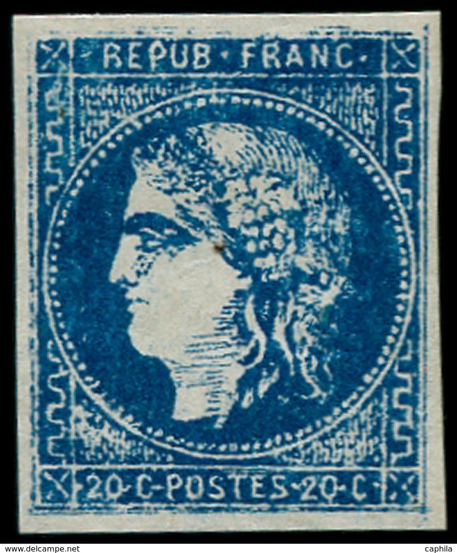 ** FRANCE - Poste - 46B, Faux Pour Servir, TB: 20c. Bordeaux - 1849-1850 Cérès