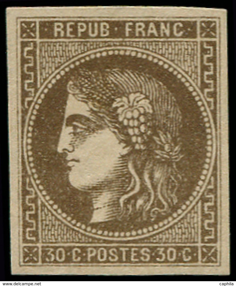 ** FRANCE - Poste - 47, Signé Calves Et Miro: 30c. Brun - 1849-1850 Cérès