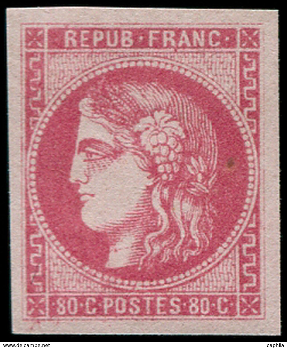 ** FRANCE - Poste - 49, TB: 80c. Rose - 1849-1850 Cérès