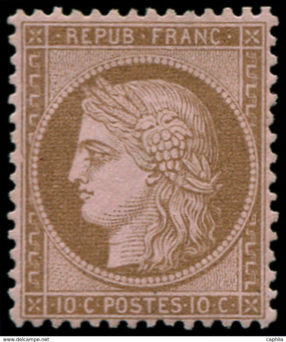 ** FRANCE - Poste - 58, Signé Brun: 10c. Brun Sur Rose - 1849-1850 Ceres