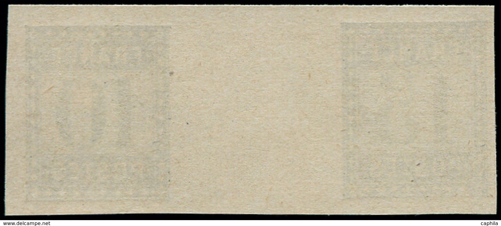 ** FRANCE - Poste - Essai De L'Imprimerie Nationale, Paire Interpanneau: 10c. + 15c (Spink) - 1849-1850 Cérès