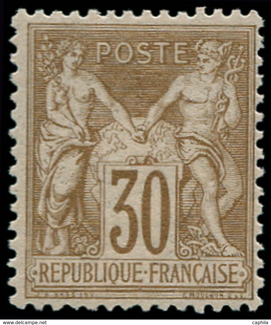 ** FRANCE - Poste - 69, Signé Brun, TB: 30c. Brun Clair - 1849-1850 Cérès