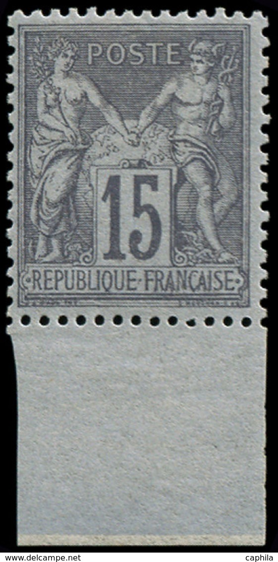 * FRANCE - Poste - 77, Bon Centrage, Bdf Inférieur, Très Frais, Gomme D'origine: 15c. Gris - 1849-1850 Cérès