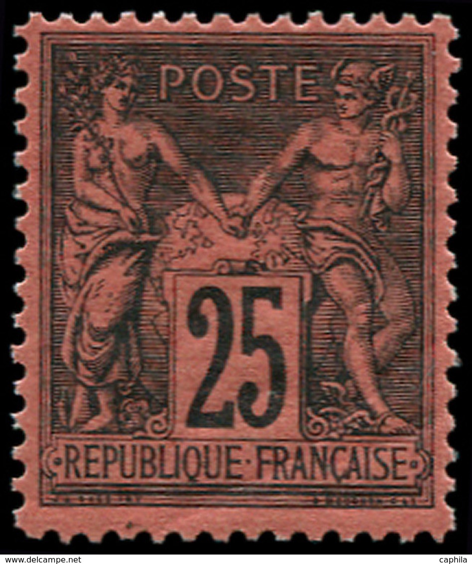 ** FRANCE - Poste - 91, Type II, Bon Centrage, Signé Calves: 25c. Noir Sur Rouge - 1849-1850 Cérès