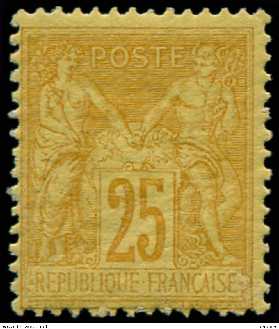 ** FRANCE - Poste - 92, Signé Scheller: 25c. Bistre Sur Jaune - 1849-1850 Cérès