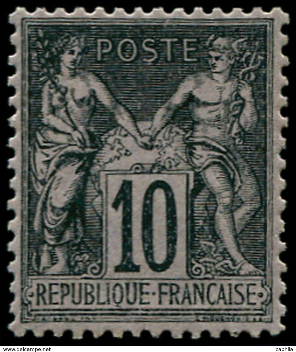 ** FRANCE - Poste - 103, Bon Centrage: 10c. Noir Sur Lilas - 1849-1850 Cérès