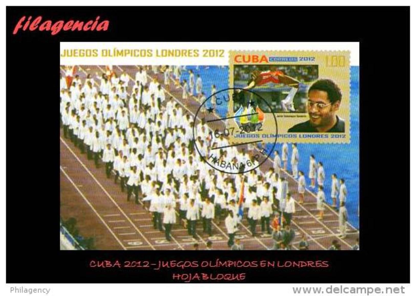 USADOS. CUBA. 2012-16 JUEGOS OLÍMPICOS EN LONDRES. HOJA BLOQUE - Gebraucht