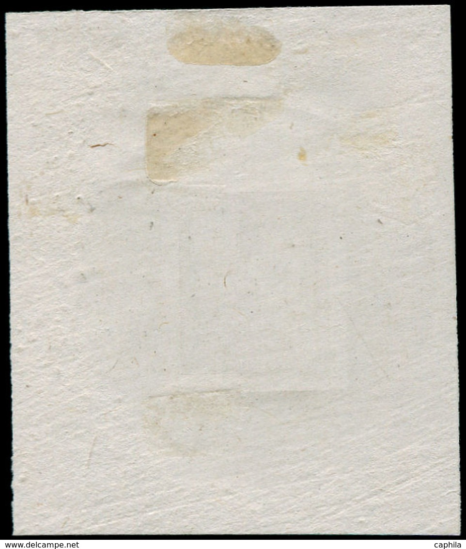EPA FRANCE - Poste - (112), épreuve Du Poinçon En Noir, Dans Un Cercle, Sans Valeur Faciale, Poinçon Original Fond Noir, - 1849-1850 Cérès