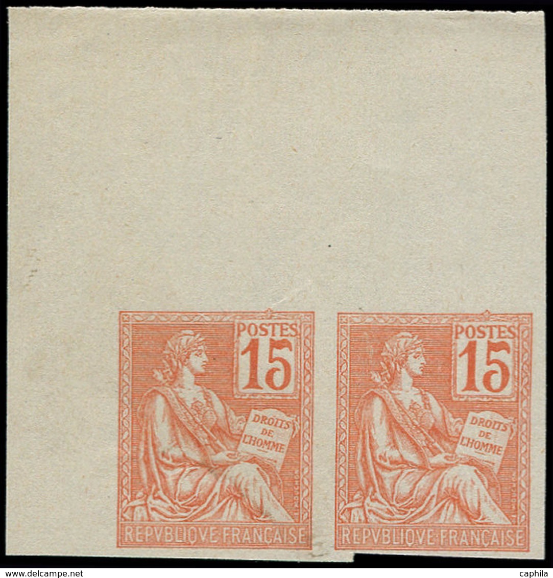 (*) FRANCE - Poste - 117c, Paire Non Dentelée, Cdf: 15c. Mouchon - 1849-1850 Cérès