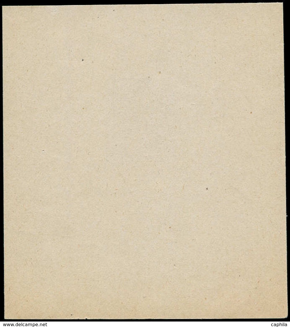 EPA FRANCE - Poste - 132, épreuve Du Poinçon, Cartouche Sans Faciale En Bleu Sur Papier Normal: 25c. Semeuse Lignée - 1849-1850 Cérès