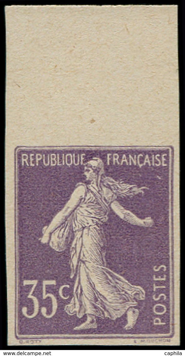 (*) FRANCE - Poste - 136b, Non Dentelé, Signé Brun: 35c. Semeuse Violet Clair - 1849-1850 Cérès