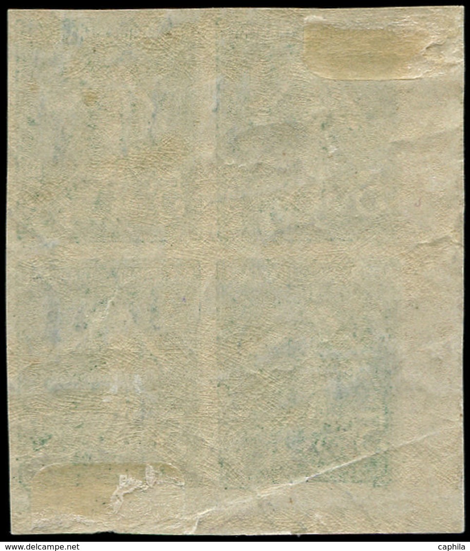 * FRANCE - Poste - 137, Bloc De 4, Cdf: 5c. Semeuse Vert (2 Ex. **) - 1849-1850 Cérès