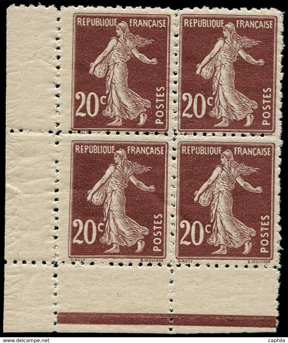 ** FRANCE - Poste - 139, Dentelé 11, Bloc De 4, Cdf, Signé Calves: 20c. Semeuse Brun (Spink 139s) - 1849-1850 Cérès