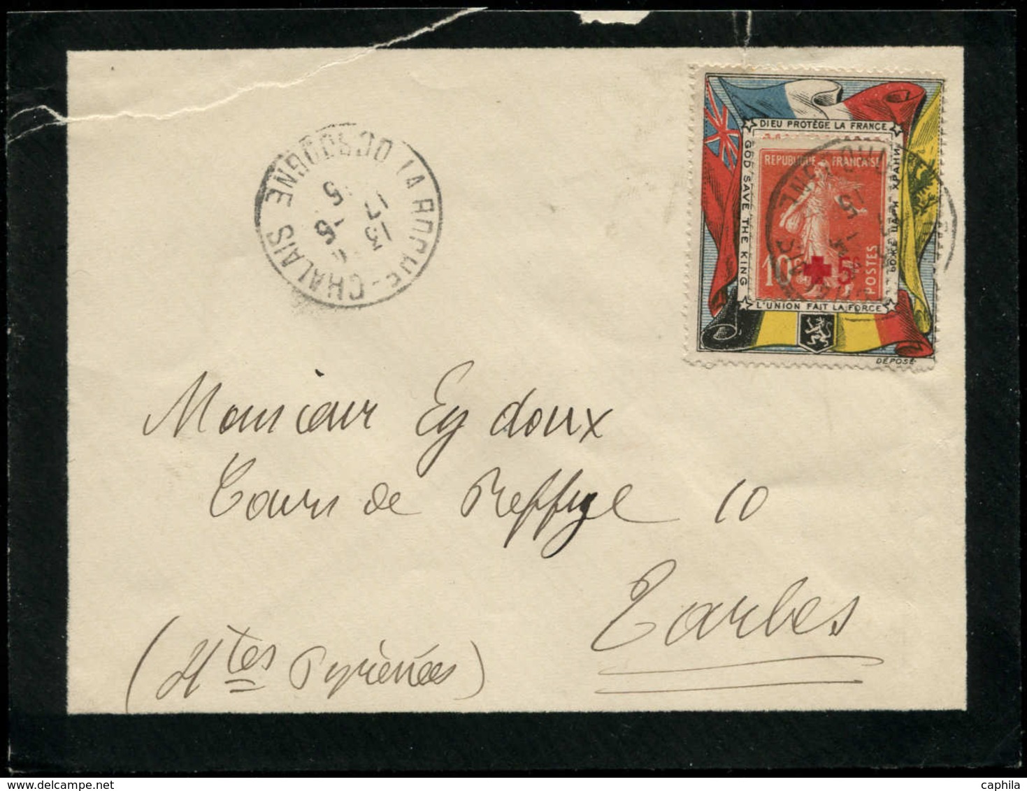 FRANCE - Poste - 146, Sur Porte Timbre Polychrome "Dieu Protège La France" Sur Enveloppe Laroche Chalais 17/6/15 - 1849-1850 Cérès