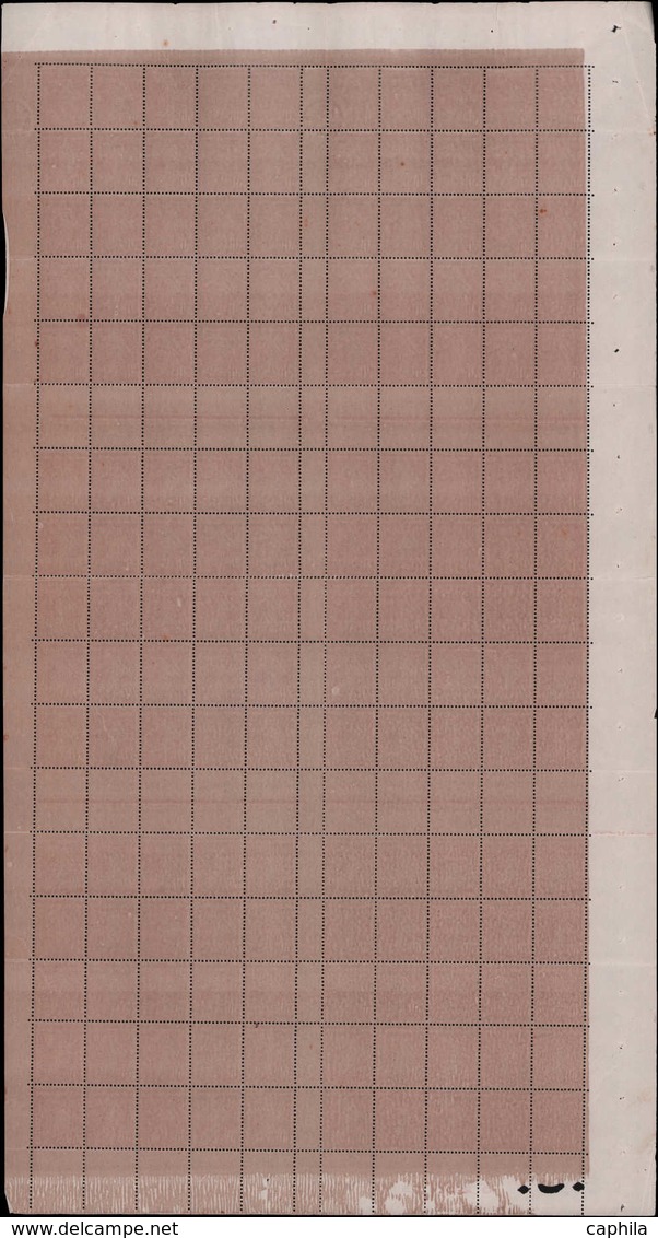 ** FRANCE - Poste - 191, Feuille Complète De 150, Millésime 4": 30c. Semeuse Rose - 1849-1850 Cérès