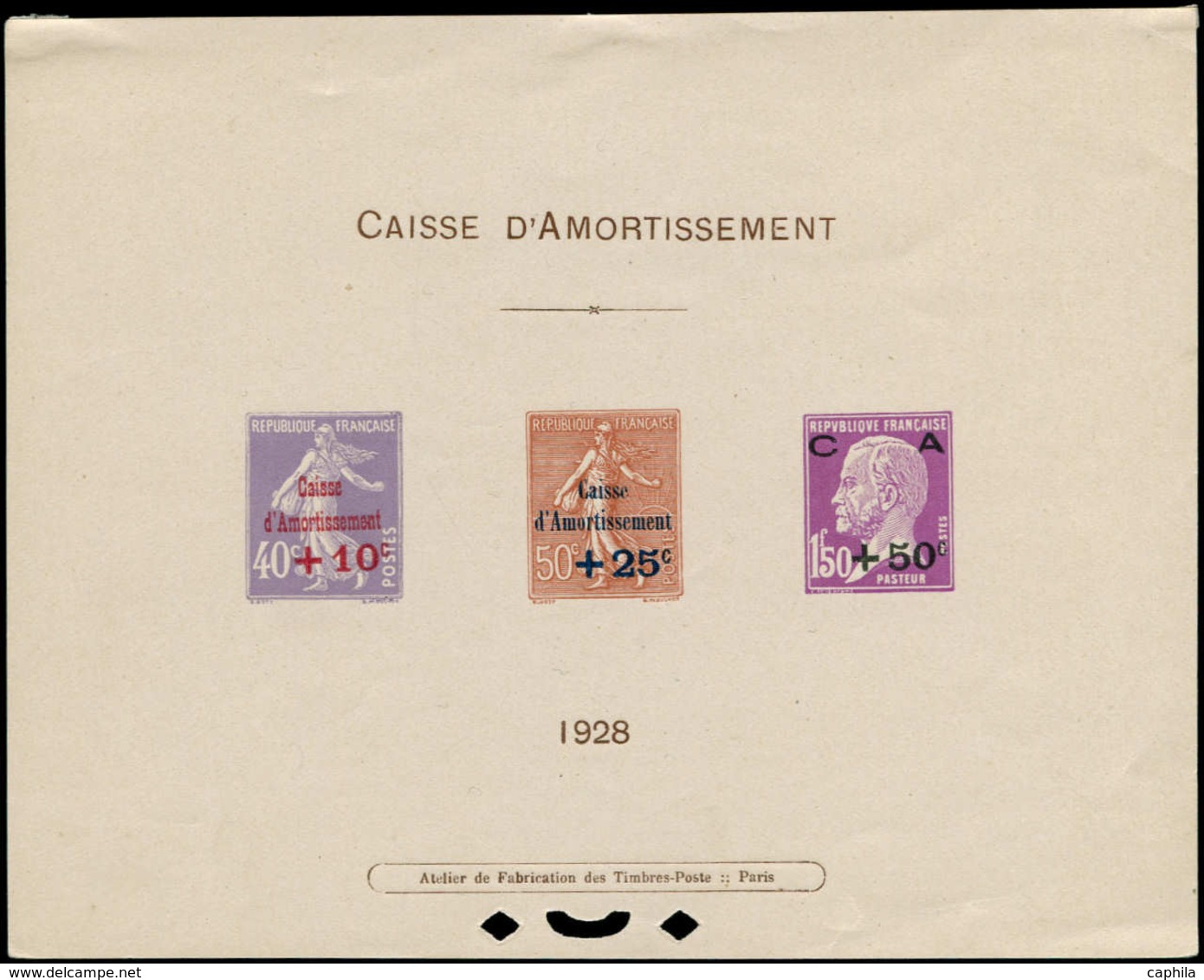 EPL FRANCE - Poste - 249/51, épreuve Collective: 2ème Caisse D'Amortissement, Semeuse Et Pasteur - 1849-1850 Cérès