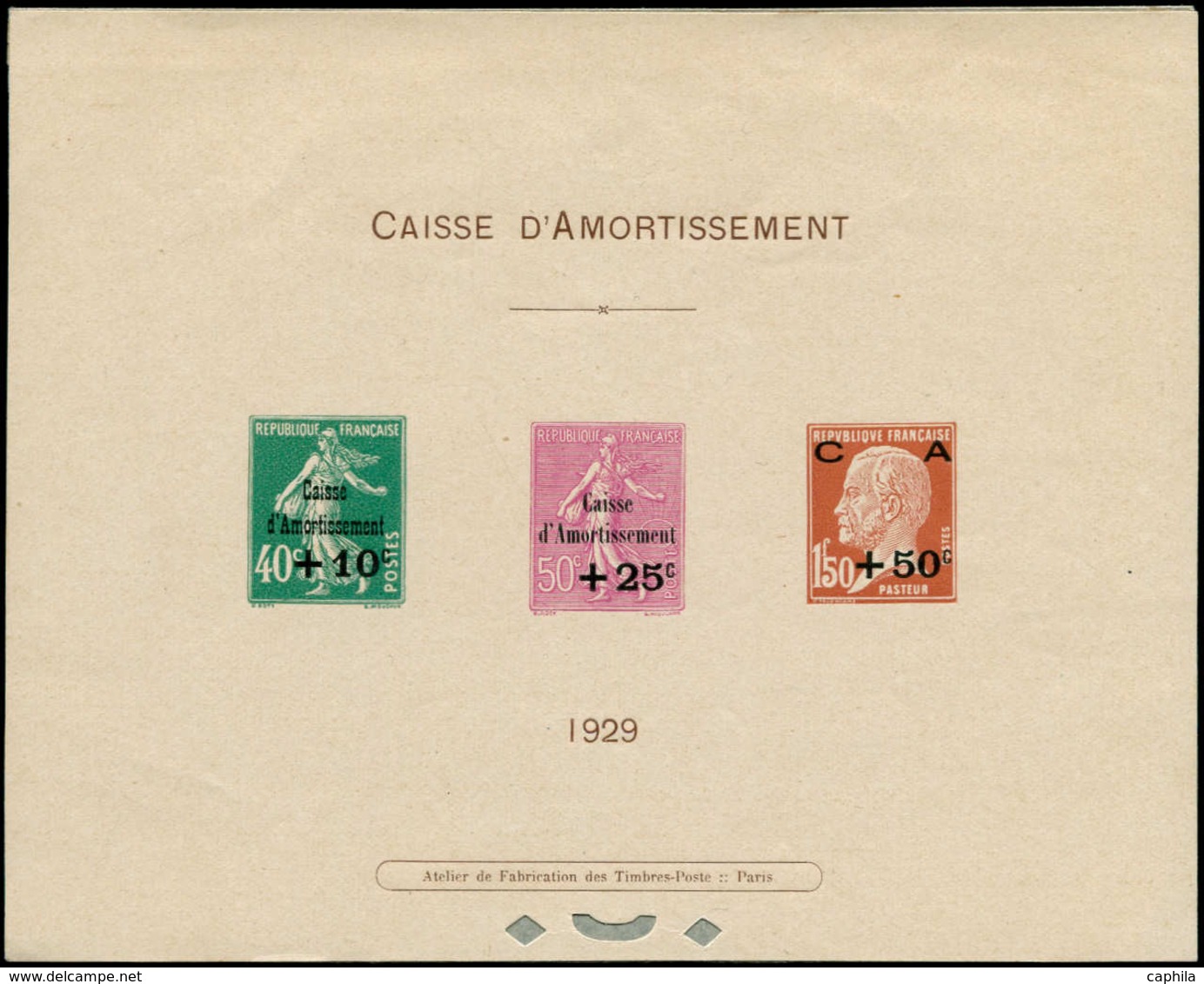 EPL FRANCE - Poste - 253/55, épreuve Collective: 3ème Caisse D'Amortissement, Semeuse Et Pasteur - 1849-1850 Cérès