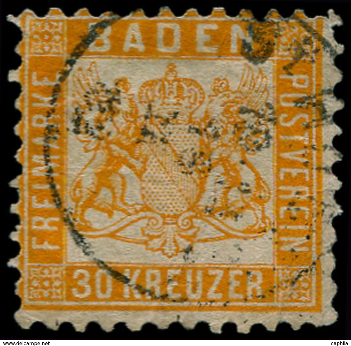 O ALLEMAGNE BADE - Poste - 21, Petit Clair, Beau D'aspect: 30kr. Orangé Foncé. - Autres & Non Classés